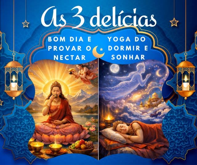 Arte do curso As Três Delícias — bom dia e boa noite